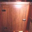 Step 12 - Doors covered in teak, sanded and varnished. The project is complete.